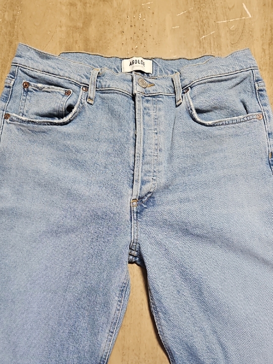 Agolde Denim - Agolde Riley Crop Light Wash Women's Straight Leg Jeans Size 30